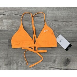 Nike Hydrastrong Women's Orange Bikini Swimsuit Top Size L NWT MSRP: $40